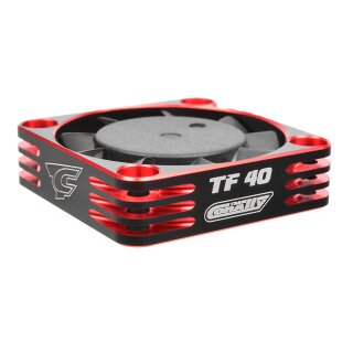 Team Corally C-53112-1 Ultra High Speed Cooling Fan TF-40 BEC connector - 40mm - Farbe Schwarz / Rot