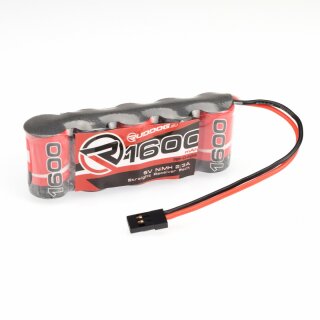 RUDDOG 1600mAh 6.0V NiMH Akku 2/3A Straight Receiver Pack